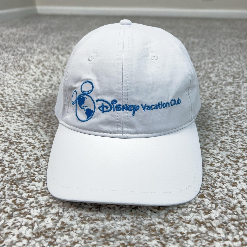 Disney Vacation Club Mens Hat Cap Strap Back One Size White Member Mickey Logo